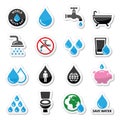 World Water Day icons - ecology, green concept