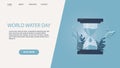 World Water Day Illustration banner symbolizing water conservation Royalty Free Stock Photo