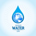 World water day illustration design