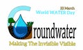 World Water Day illustration vector for logo, banner or poster