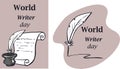 World Water Day. Postcard, banner, flyer. Greeting card.