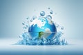 World water day, water quality saving campaign and environmental protection concept Royalty Free Stock Photo