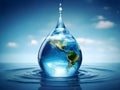 World water day. Save water. 22 March. World Water Day concept with water drop to save environment. Ecology theme Royalty Free Stock Photo