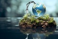 World water day, saving water quality campaign and environmental protection concept Royalty Free Stock Photo