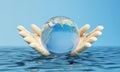 World water day, saving water quality campaign and environmental Royalty Free Stock Photo