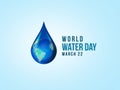 World Water Day and World Toilet Day 2023 3d Concept.