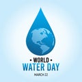 World Water Day Vector Illustration. Royalty Free Stock Photo