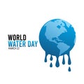 World Water Day Vector Illustration. Royalty Free Stock Photo