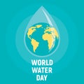 World water day vector illustration Royalty Free Stock Photo