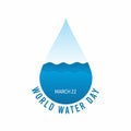 World Water Day Vector Illustration. Royalty Free Stock Photo