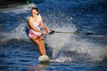 World Water Ski Show Tournament - Huntsville, Ontario, Canada on September 8, 2018 Royalty Free Stock Photo