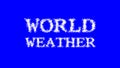 World Weather cloud text effect blue isolated background