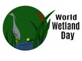 World Wetland Day, idea for poster, banner, flyer or postcard