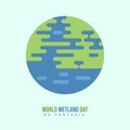 World wetland day vector illustration