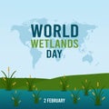 World Wetlands Day Vector Illustration Royalty Free Stock Photo