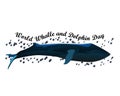 World Whale and Dolphin Day july 23 Royalty Free Stock Photo
