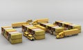 world wide cargo container transport concept in yellow tone Royalty Free Stock Photo