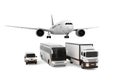 World wide cargo transport concept. 3d illustration Royalty Free Stock Photo