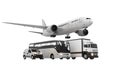 World wide cargo transport concept. 3d illustration Royalty Free Stock Photo