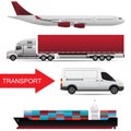 world wide cargo transport vector concept