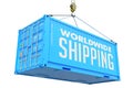 World Wide Delivery - Blue Hanging Cargo Container