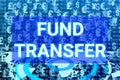 world wide fund transfer digital background with world map Royalty Free Stock Photo