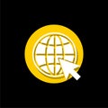 World wide icon isolated on black background Royalty Free Stock Photo