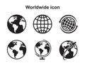 World Wide set icon vector illustration for graphic and web design Royalty Free Stock Photo