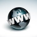 World Wide Web around globe Royalty Free Stock Photo