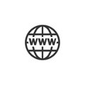 World Wide Web icon flat