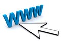 World Wide Web and cursor Royalty Free Stock Photo