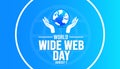 World Wide Web Day background template. Holiday concept. background, banner, placard, card, and poster design Royalty Free Stock Photo