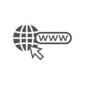 World wide web icon design template illustration Royalty Free Stock Photo