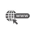 World wide web icon design template illustration Royalty Free Stock Photo