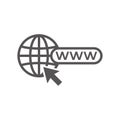 World wide web icon design template illustration Royalty Free Stock Photo