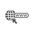 World wide web icon design template illustration Royalty Free Stock Photo