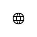 World wide web icon and simple flat symbol for web site, mobile, logo, app, UI Royalty Free Stock Photo