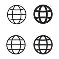 World Wide Web Icon. Vector Line Logo illustration. Browser symbol. Royalty Free Stock Photo