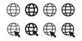 World Wide Web Icon. Vector Line Logo illustration. Browser symbol. Royalty Free Stock Photo