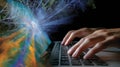 World wide web: internet system, global site, browser platform, digital space, data network, user connection, hyperlink Royalty Free Stock Photo