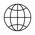 World Wide Web. Simple Line Globe Icon vector illustration Royalty Free Stock Photo