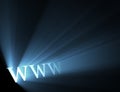 World wide web www blue light flare Royalty Free Stock Photo