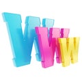 World wide web www letter symbol isolated Royalty Free Stock Photo