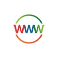 world wide web www logo vector design icon symbol sign illustrations Royalty Free Stock Photo