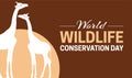 World Wildlife Conservation Day Game Reserve Illustration