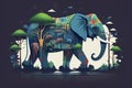 World Wildlife day Concept Nature reserve conserve Wildlife reserve elephant