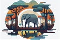 World Wildlife day Concept Nature reserve conserve Wildlife reserve elephant