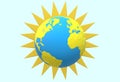 The world burning shining like the sun - environmental awareness