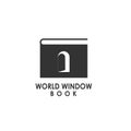 world window book logo template Royalty Free Stock Photo