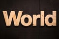 World in Wood Type Royalty Free Stock Photo